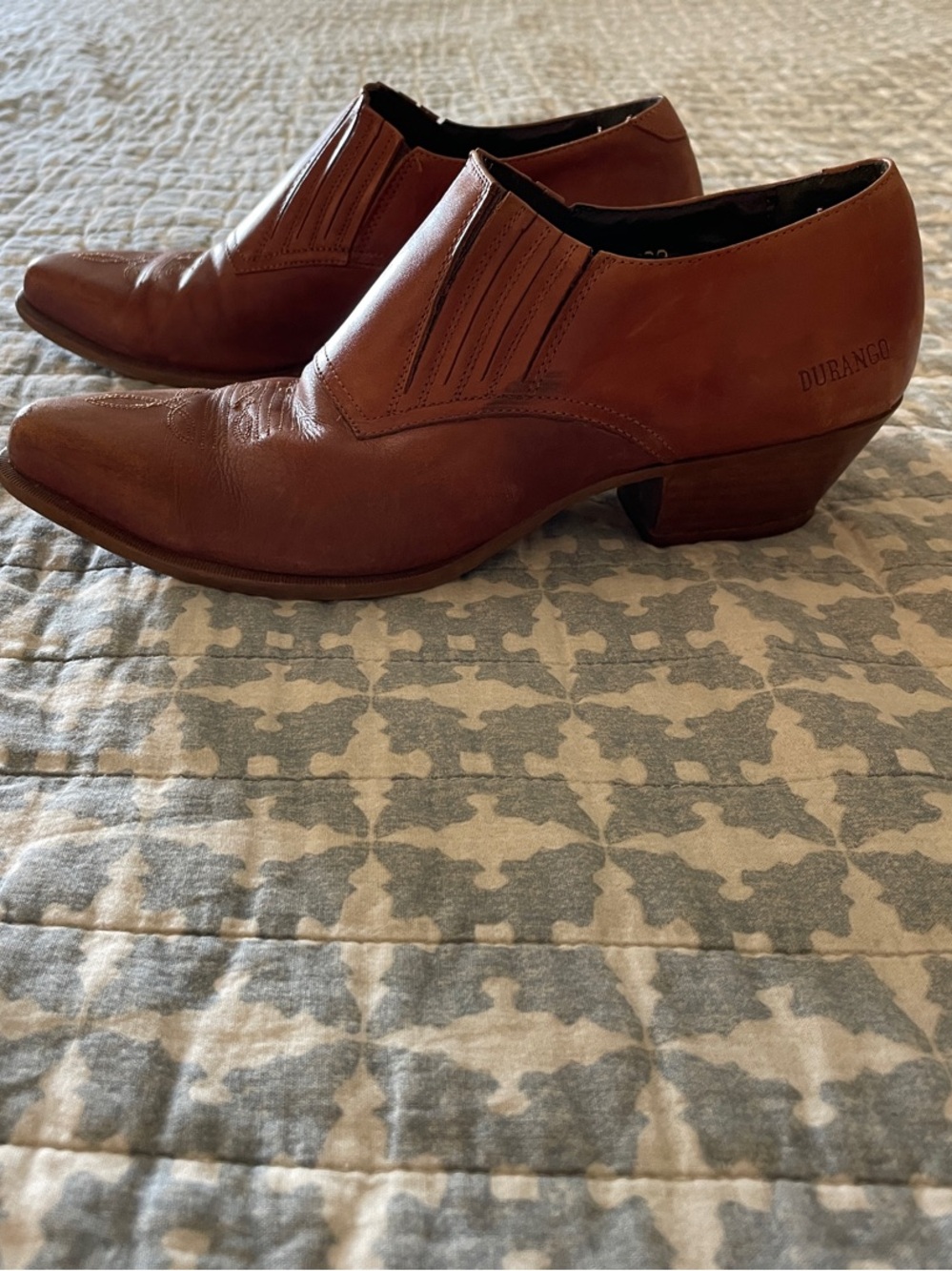 Durango Brown Leather Women's Slip-On Western Mules